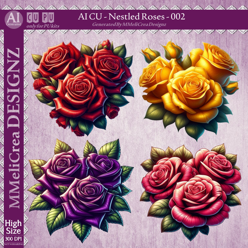 (image for) AI - Nestled Roses - CU002 (CU4PU/PNG)